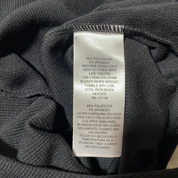 NWT (XS) Danielle Bernstein shirt thong high neck ribbed black high leg bodysuit - Picture 11 of 11